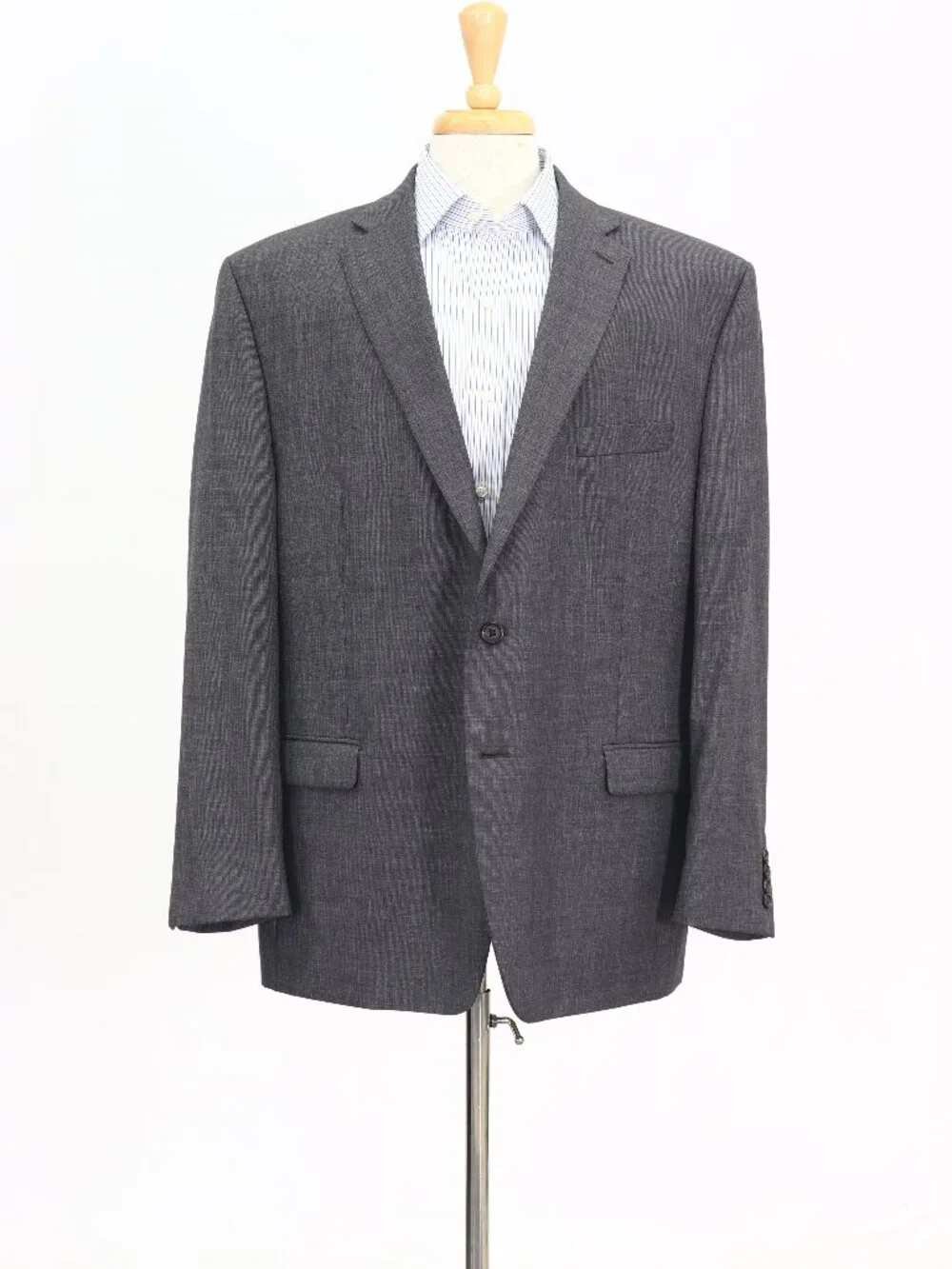 Ralph Lauren 48R Gray Blazer Sport Coat Jacket 2-Button Solid W856